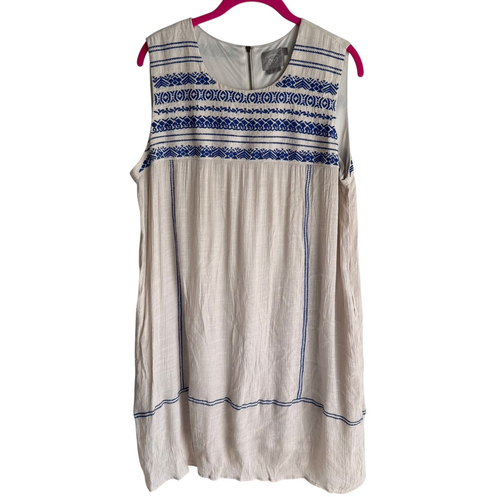 ANTHROPOLOGIE VANESSA VIRGINIA Rising Tide Ladies Swing Dress, L